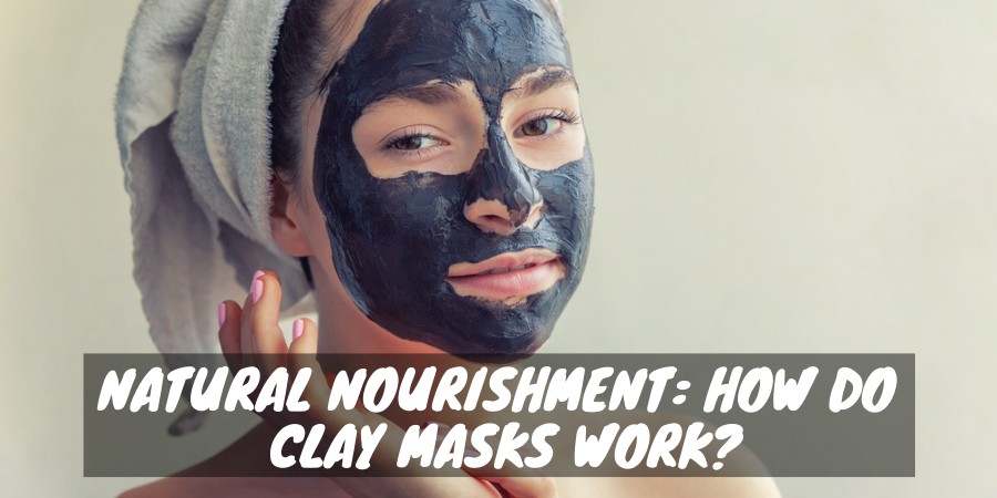 Woman with a clay mask on her face